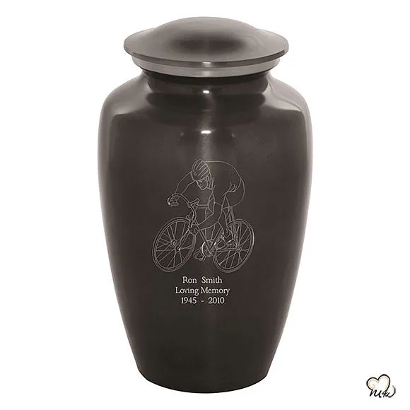 Custom Engraved Bicycle Cremation Urn