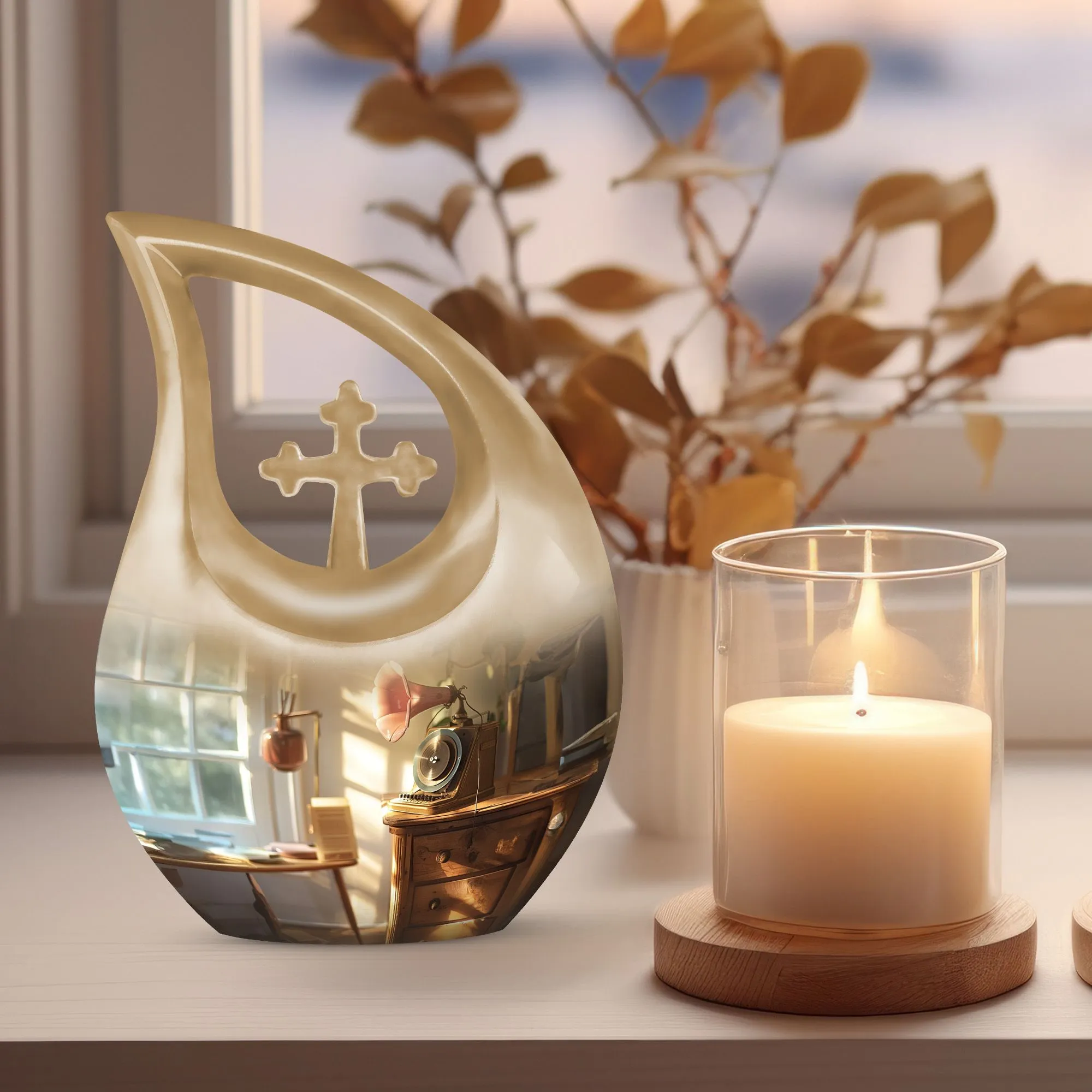 Custom Gramophone Theme Funeral Urn - A Unique Memorial Honor