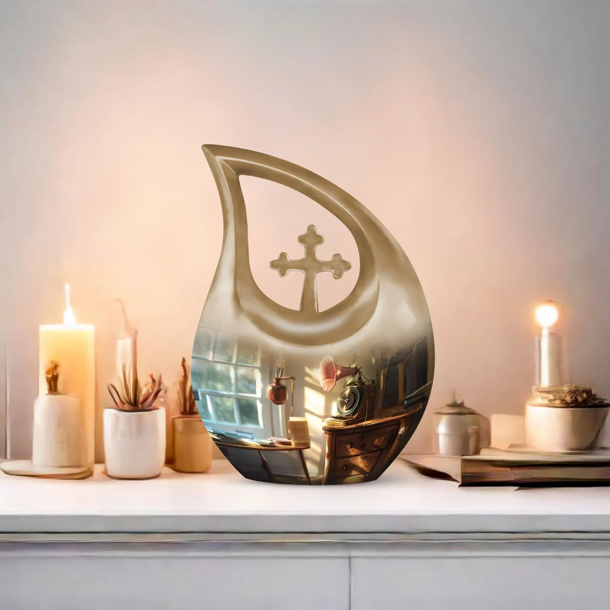 Custom Gramophone Theme Funeral Urn - A Unique Memorial Honor
