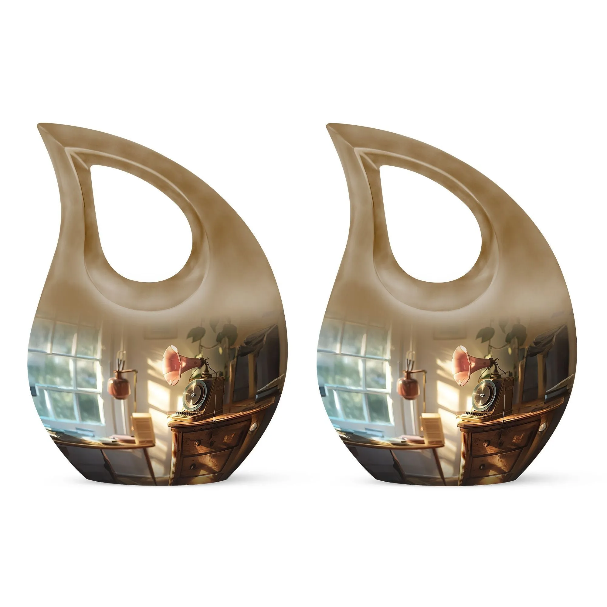 Custom Gramophone Theme Funeral Urn - A Unique Memorial Honor
