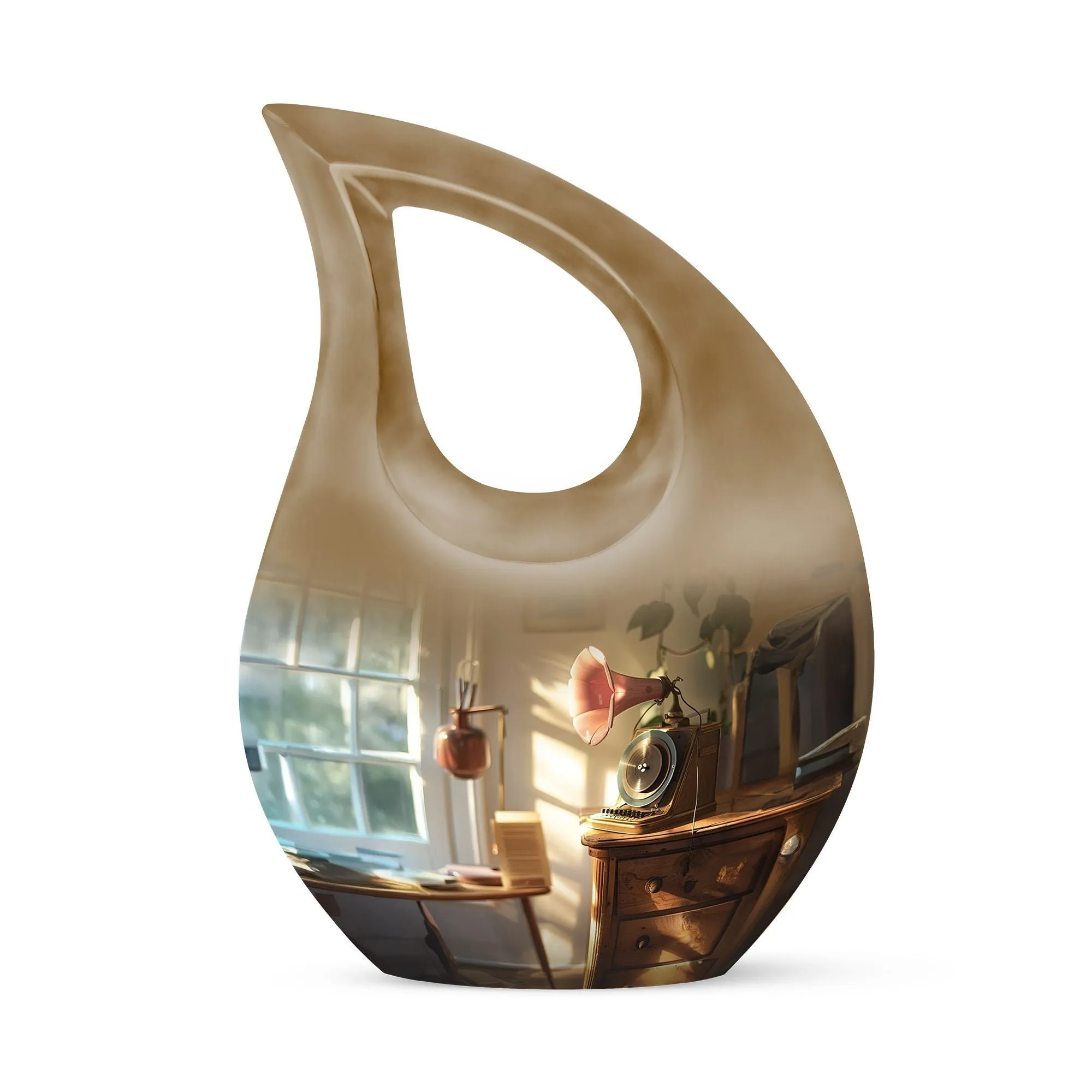Custom Gramophone Theme Funeral Urn - A Unique Memorial Honor