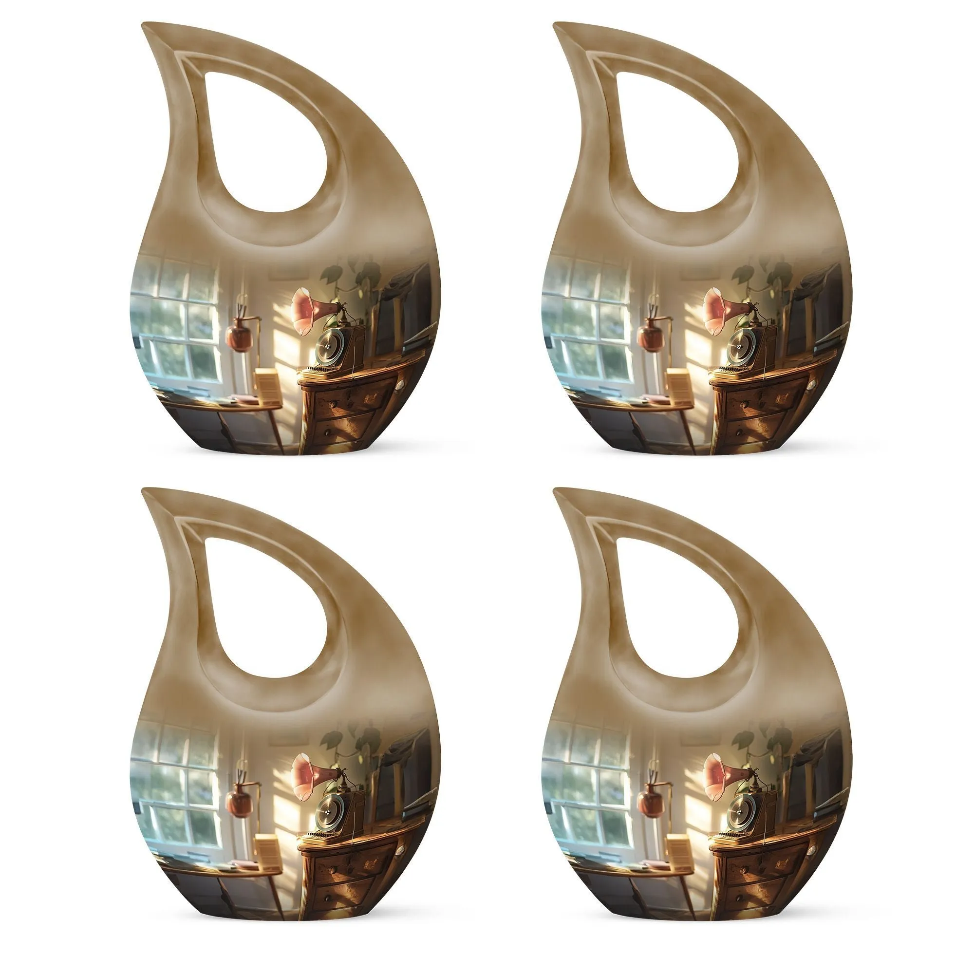 Custom Gramophone Theme Funeral Urn - A Unique Memorial Honor