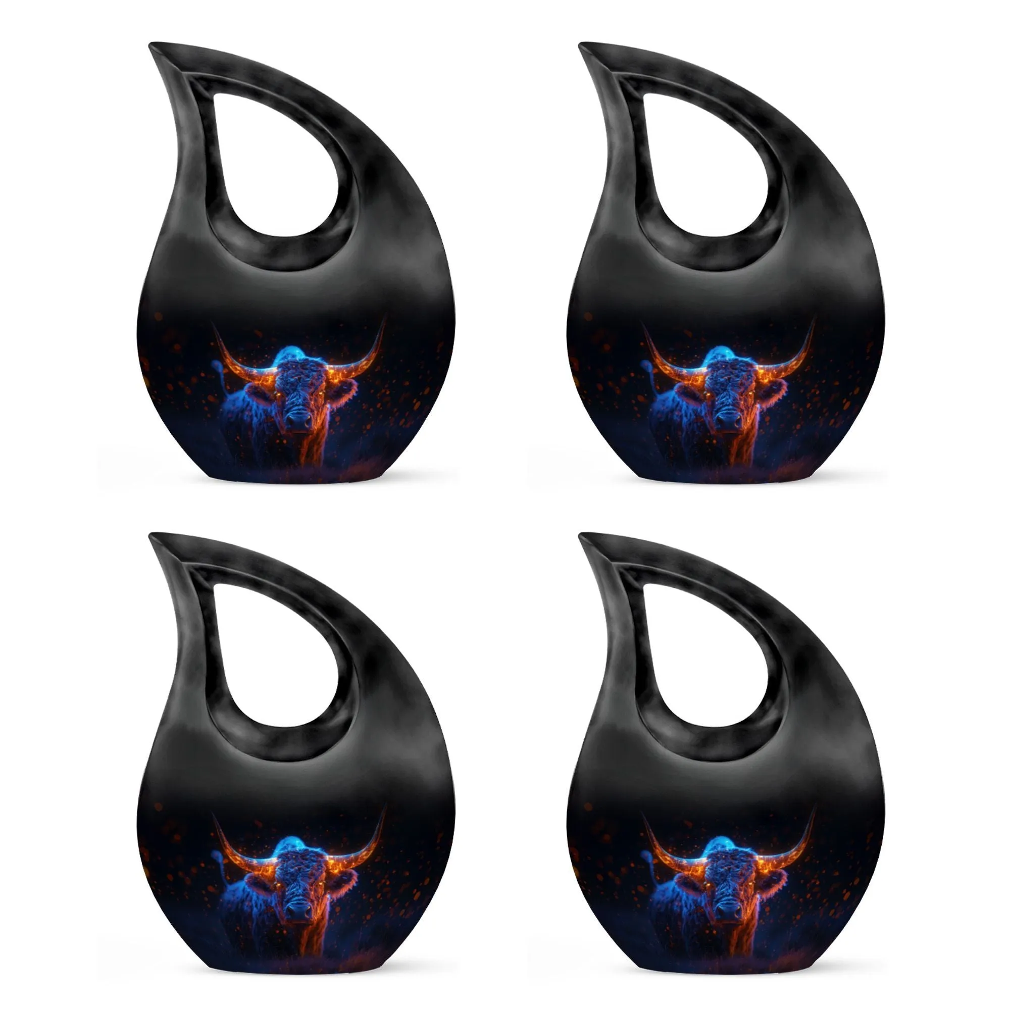 Custom Made Ember Horns Yak Urn for Cremations - Memorial Urn