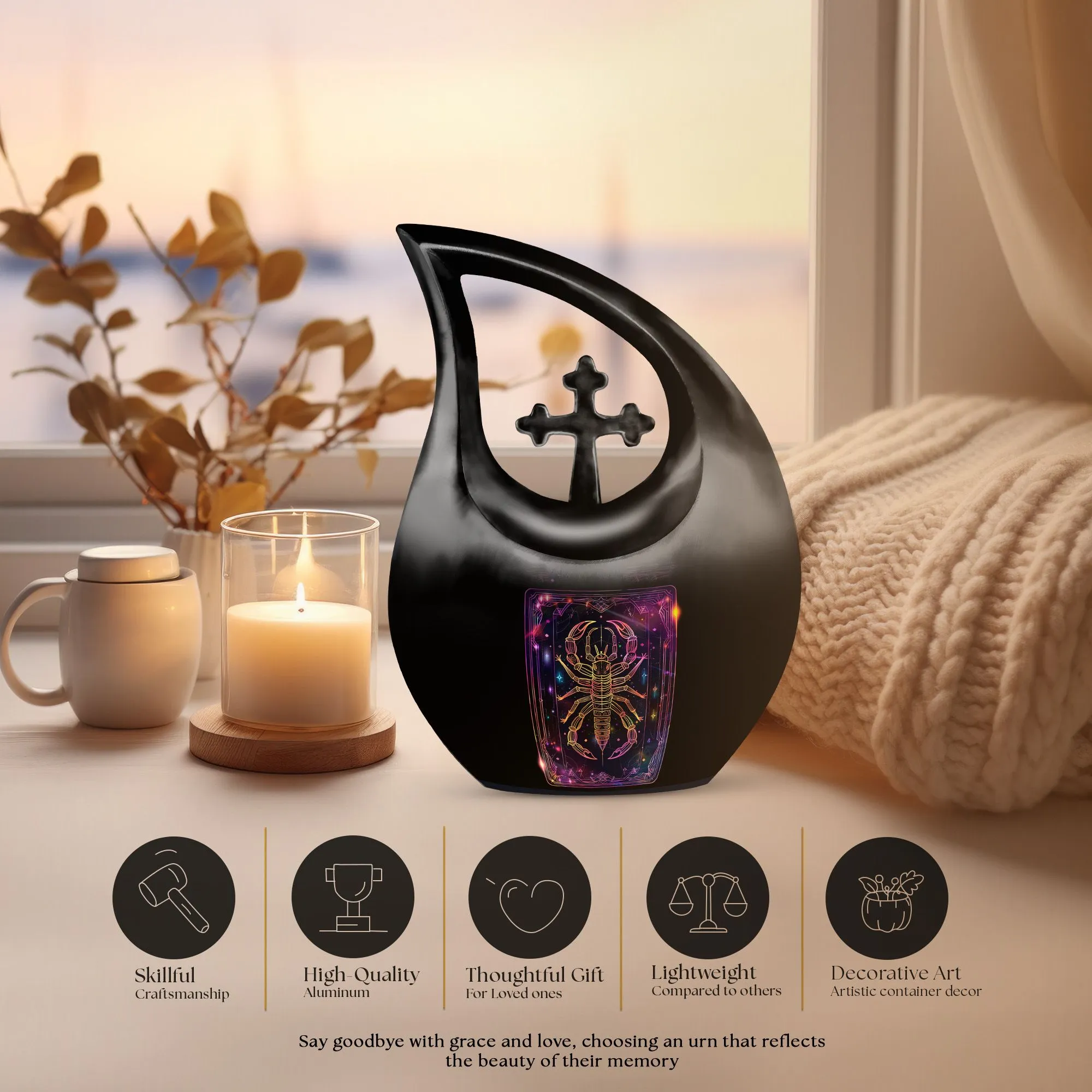 Custom Zodiac Memorial Urn: Personalized Keepsake For Ashes