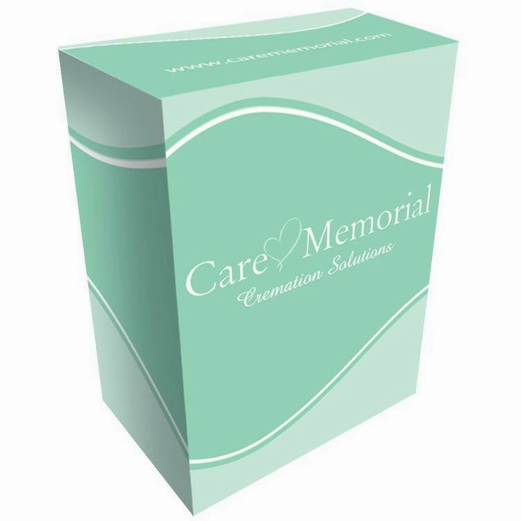 Custom Designed  Cremains Box | Fits over black plastic temporary urn | Great Advertising