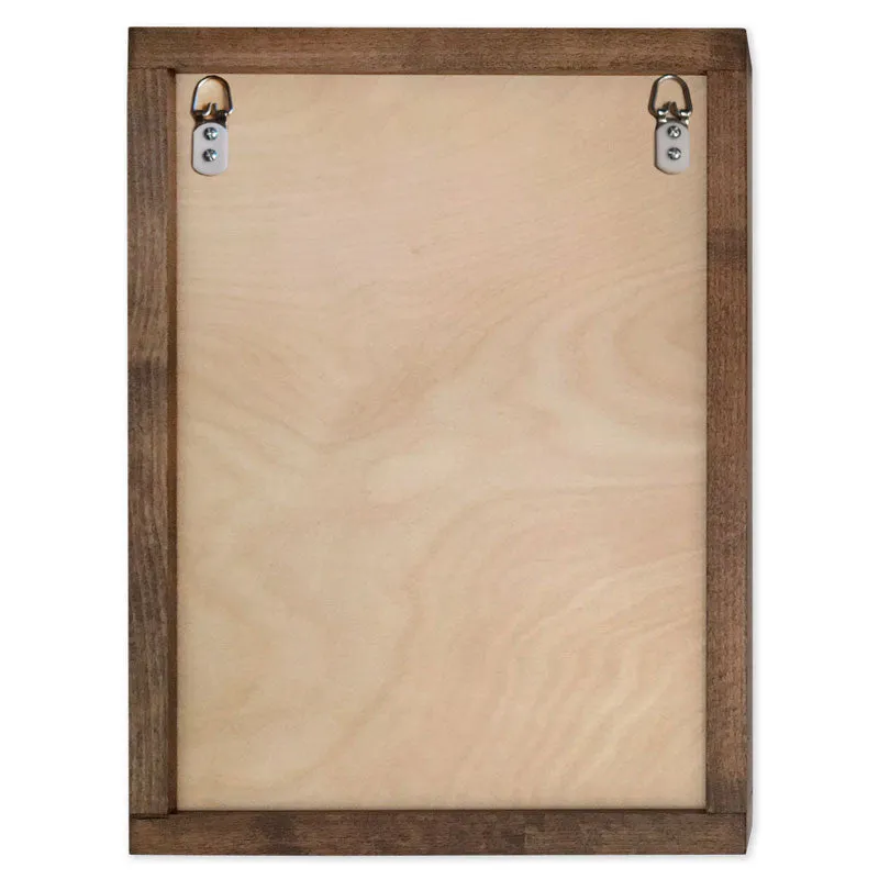 Cyclist Wall Mounted Wood Cremation Urn Plaque