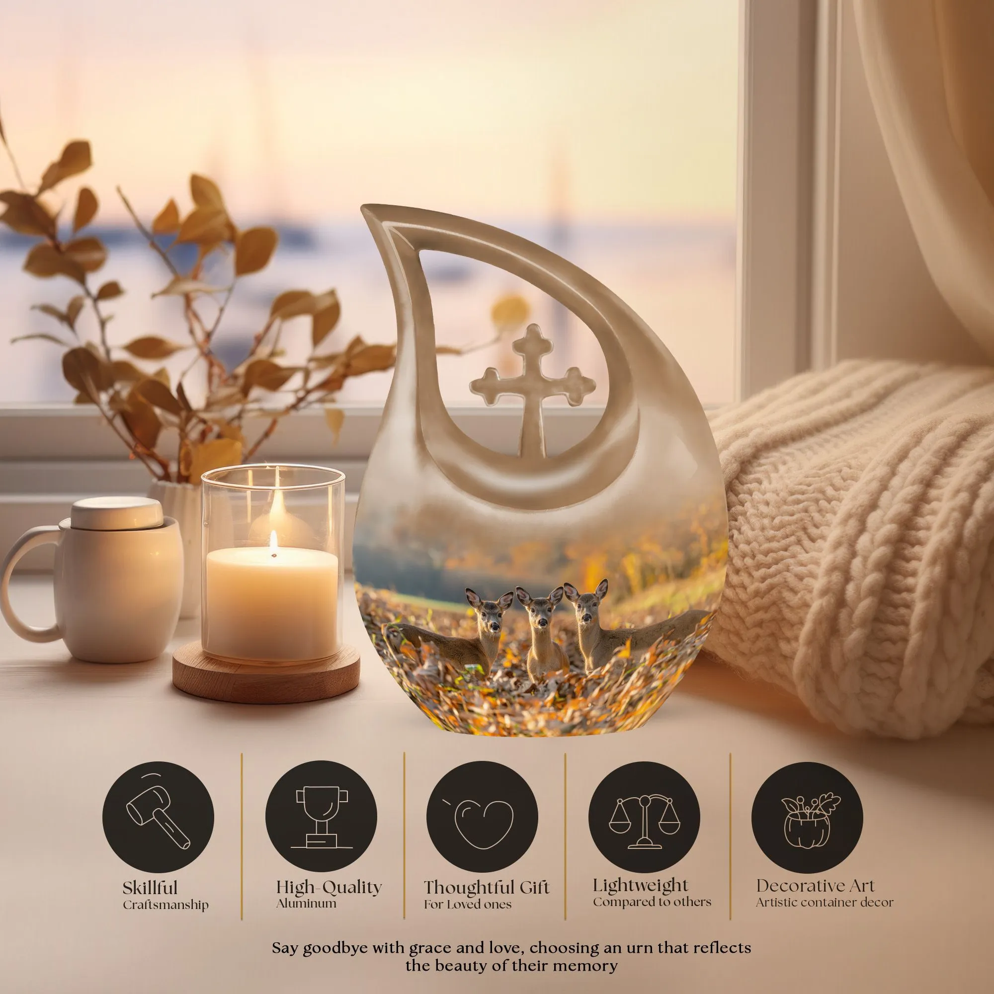Deer Cremation Urn- Custom Cremation Urn For Human Ashes