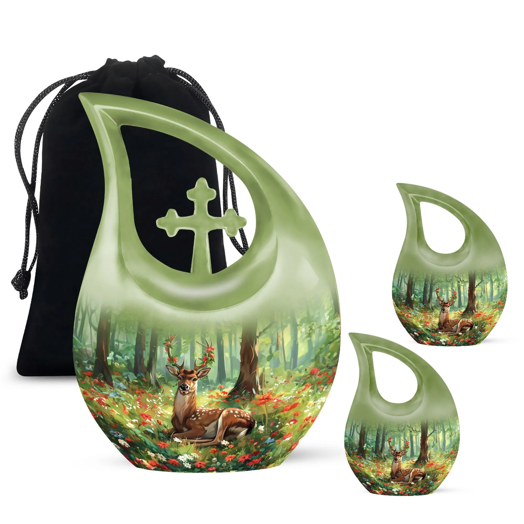 Deer Cremation Urn : Small Cremation Urn For Human Ashes
