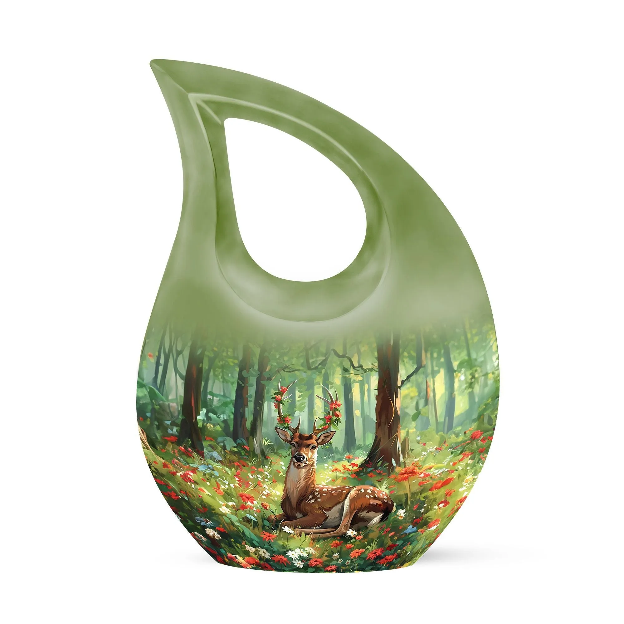 Deer Cremation Urn : Small Cremation Urn For Human Ashes