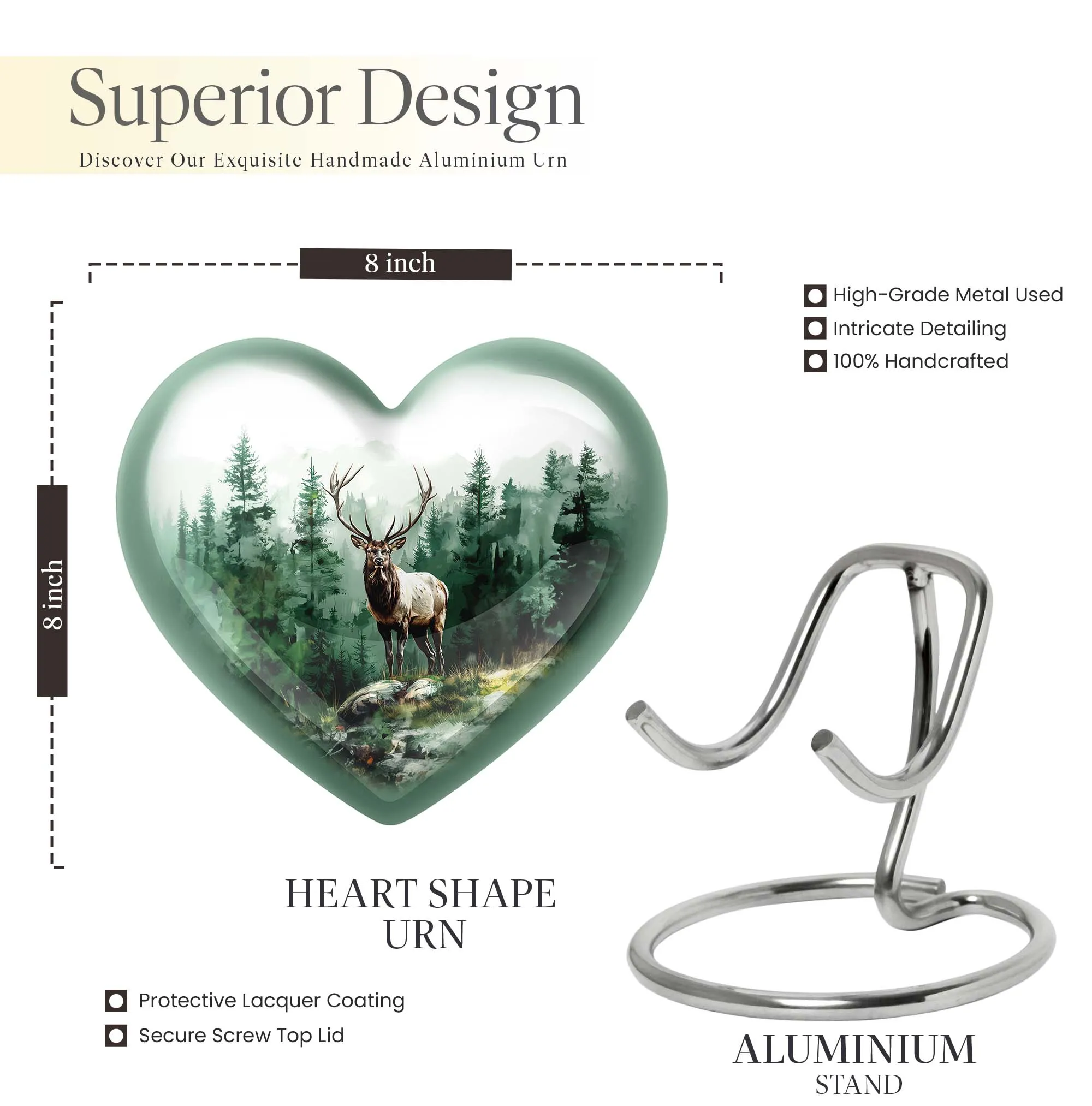 Deer Urn - Human Cremation Ash Protector