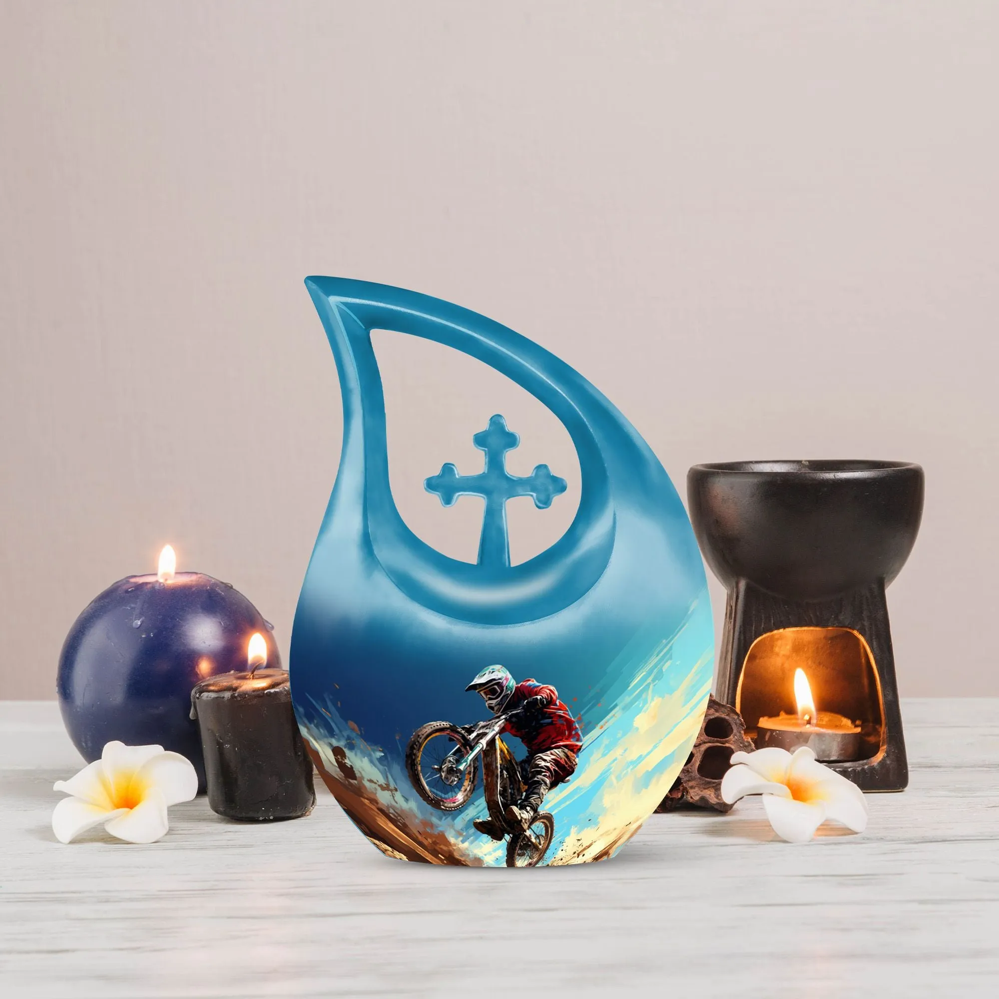 Desert Bike Urn - Exquisite Mini Memorial Urn for Ashes