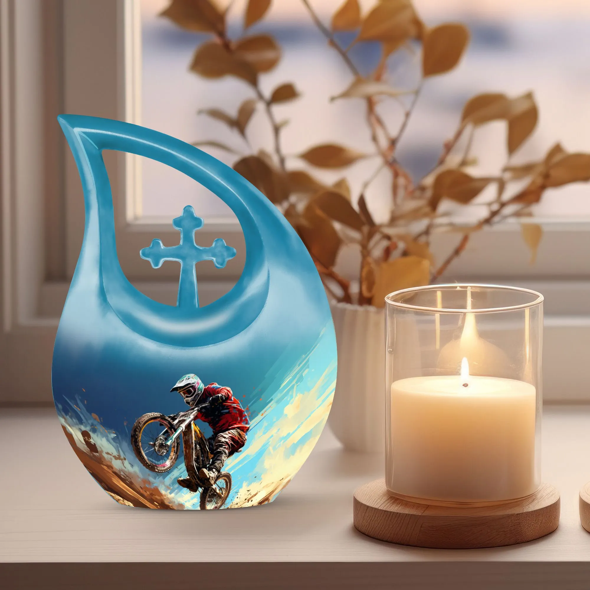 Desert Bike Urn - Exquisite Mini Memorial Urn for Ashes