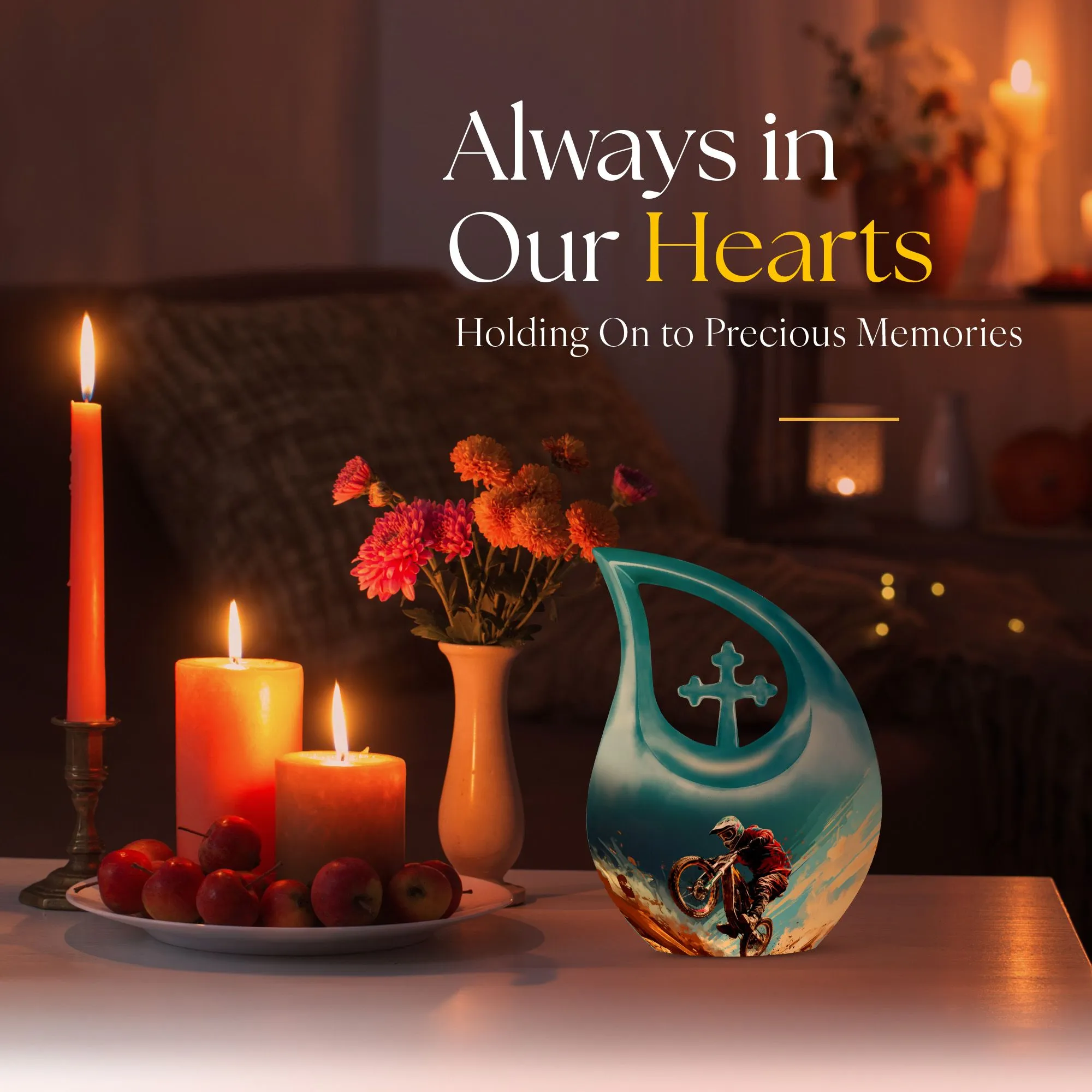 Desert Bike Urn - Exquisite Mini Memorial Urn for Ashes