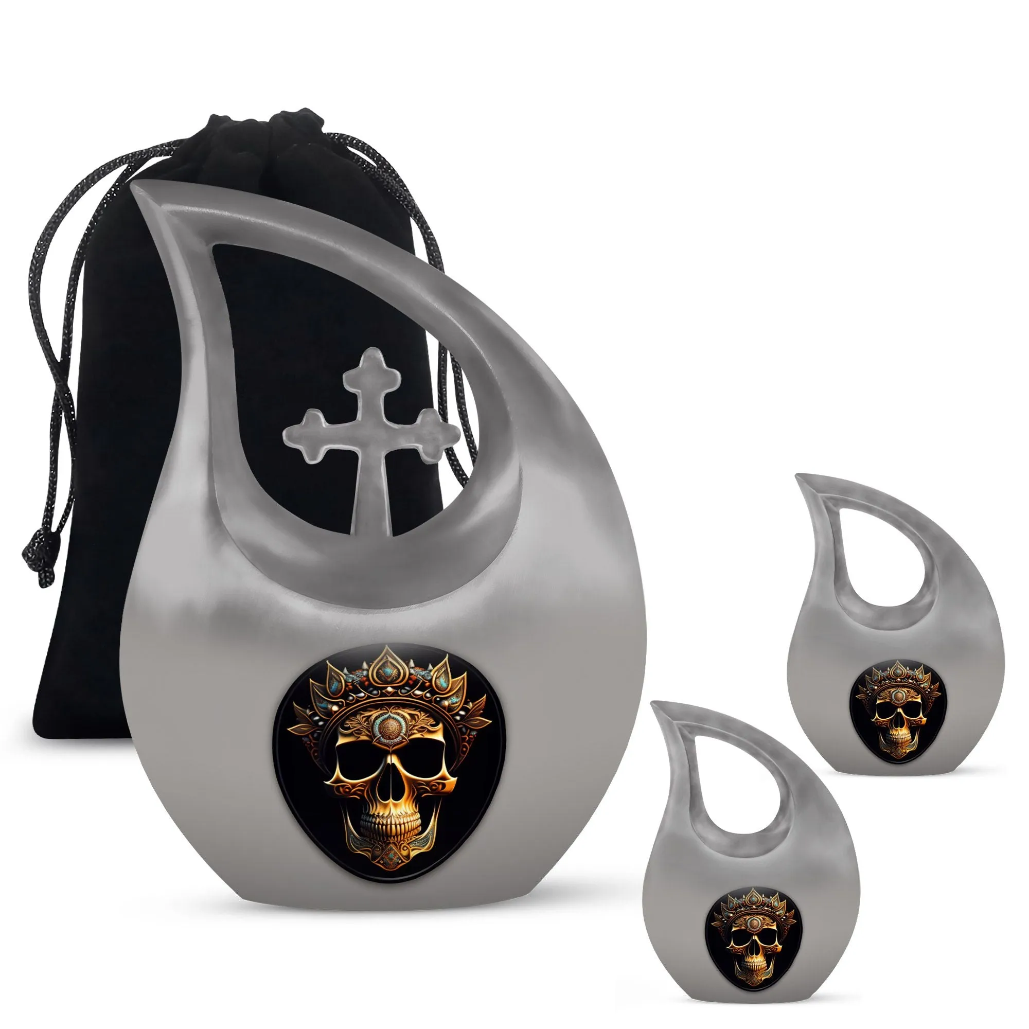 Destiny's Embrace Exquisite Skull Themed Memorial Urn,