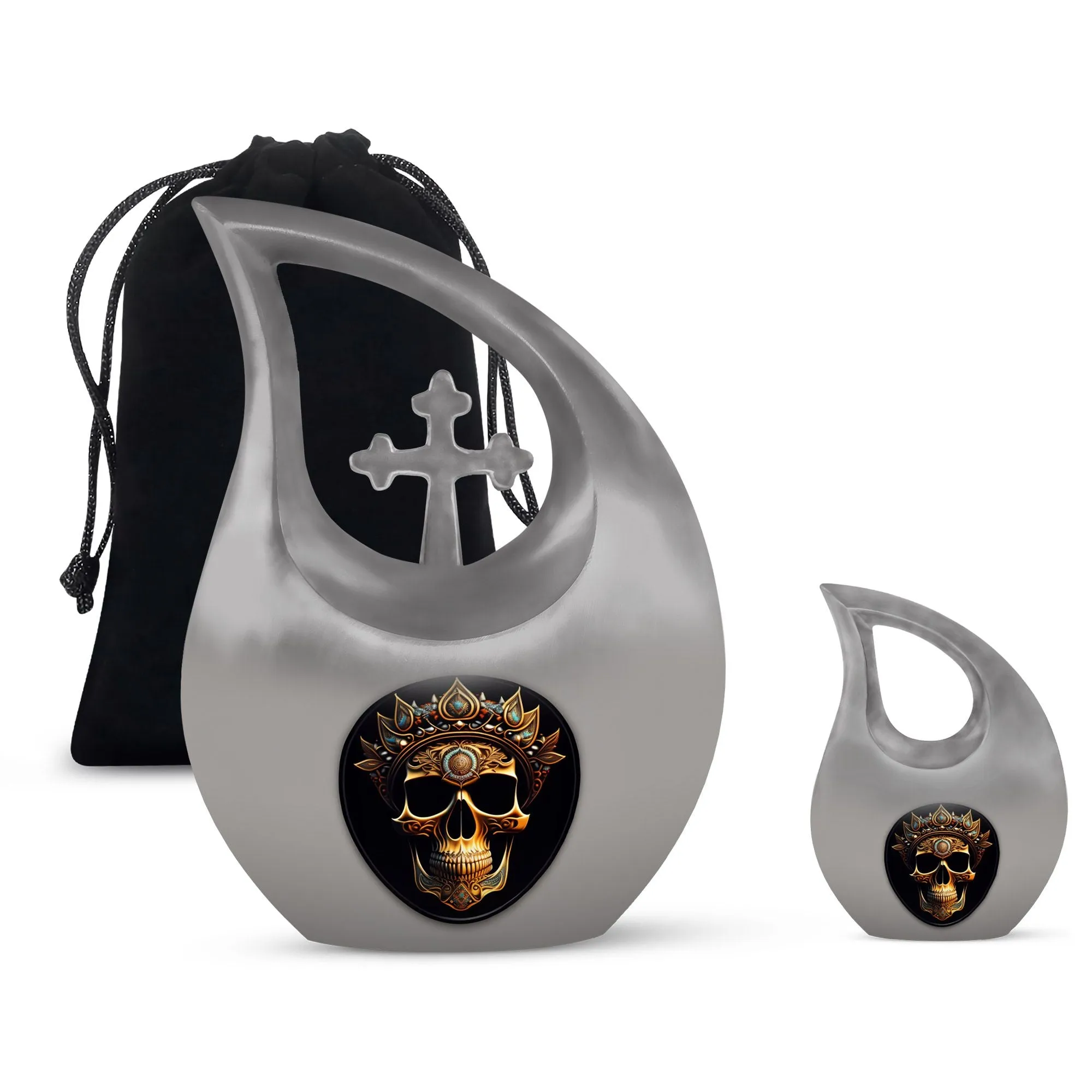 Destiny's Embrace Exquisite Skull Themed Memorial Urn,