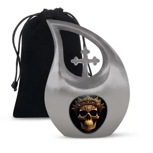 Destiny's Embrace Exquisite Skull Themed Memorial Urn,