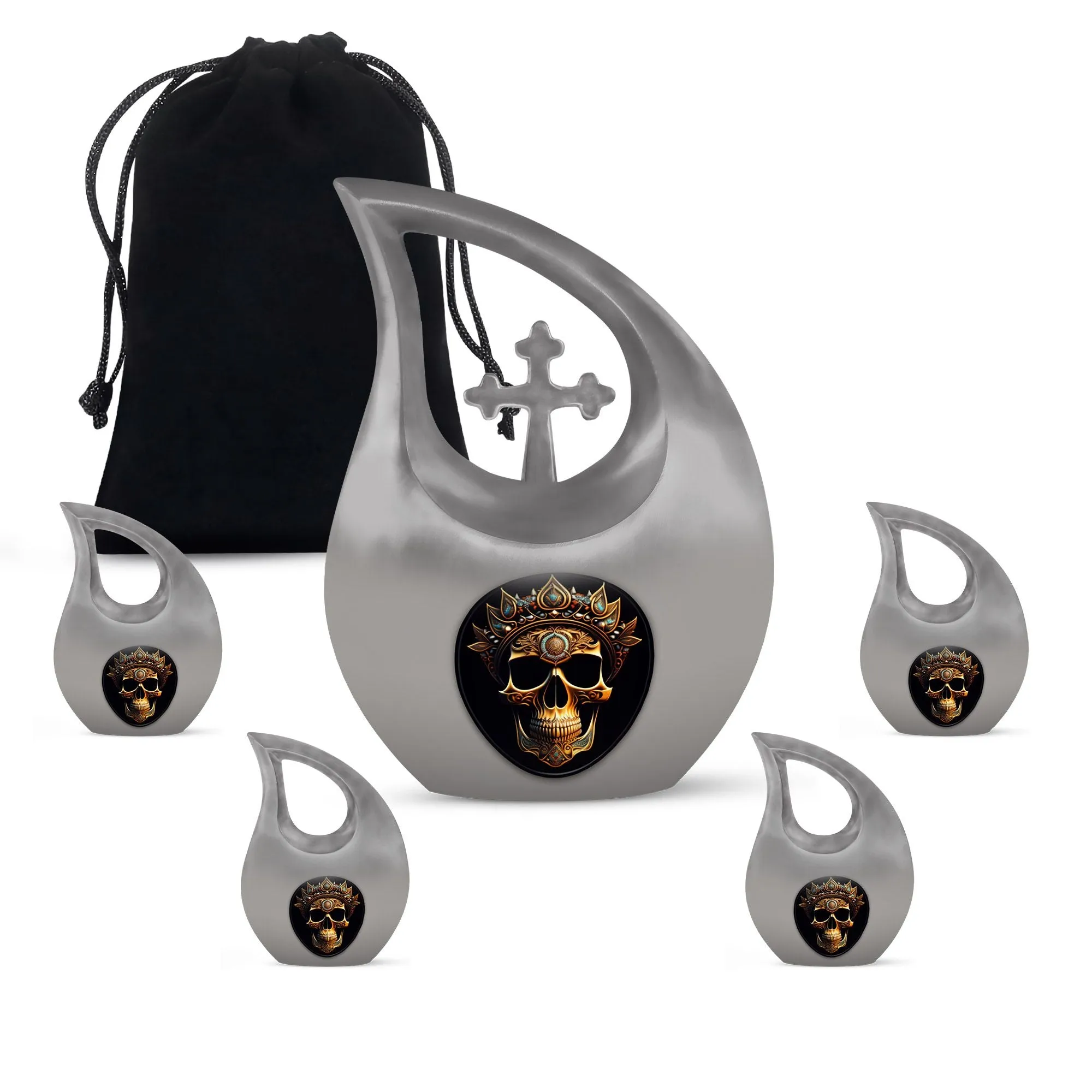 Destiny's Embrace Exquisite Skull Themed Memorial Urn,