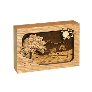 Dimensional Wood Art Road Home Small Keepsake Urn