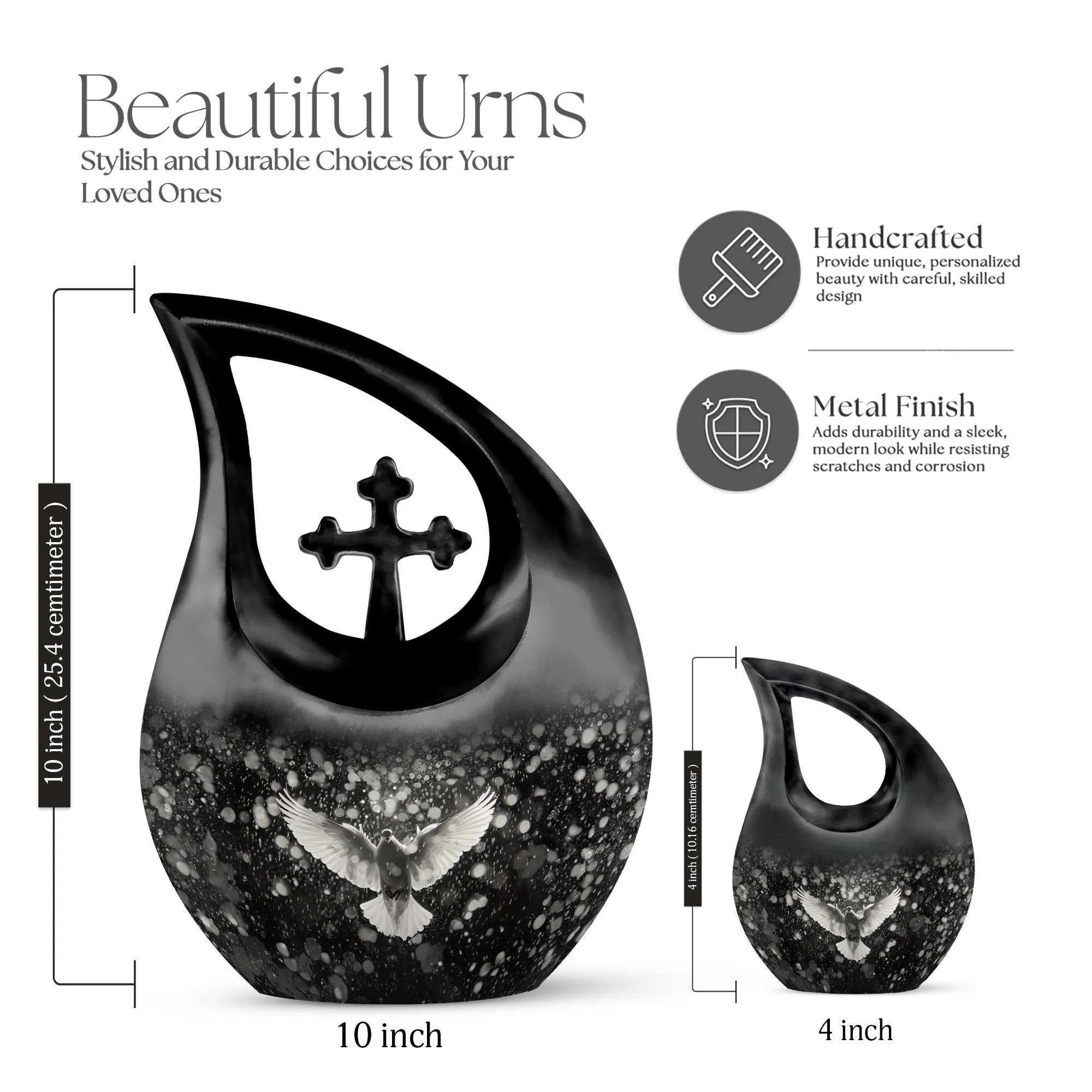 Dove Urn: Adult Cremation Urn For Human Ashes Remans