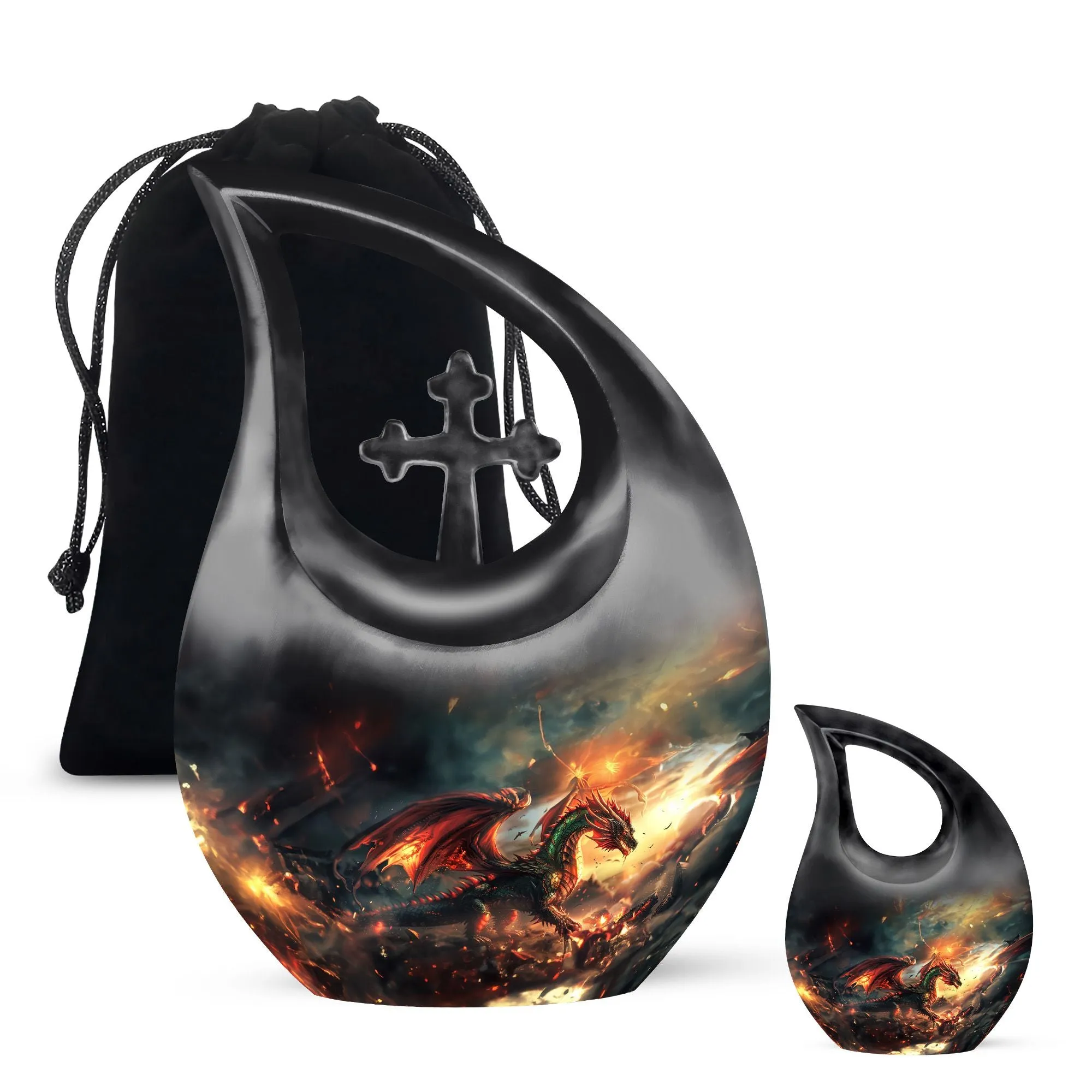 Dragon-inspired Heritage, Economical Memorial Keepsake Urn