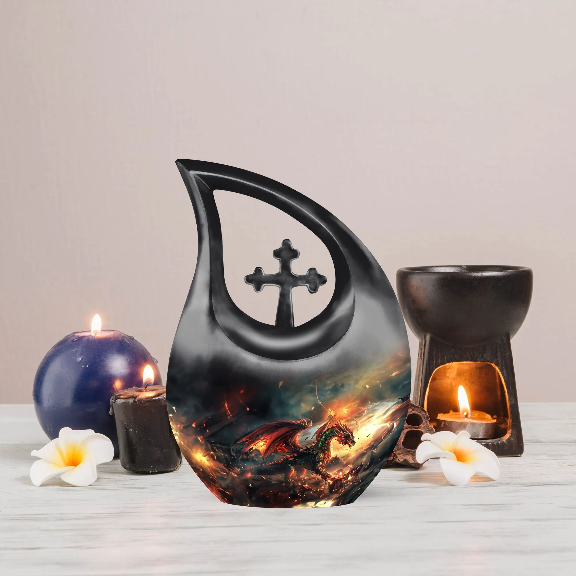 Dragon-inspired Heritage, Economical Memorial Keepsake Urn