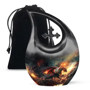 Dragon-inspired Heritage, Economical Memorial Keepsake Urn