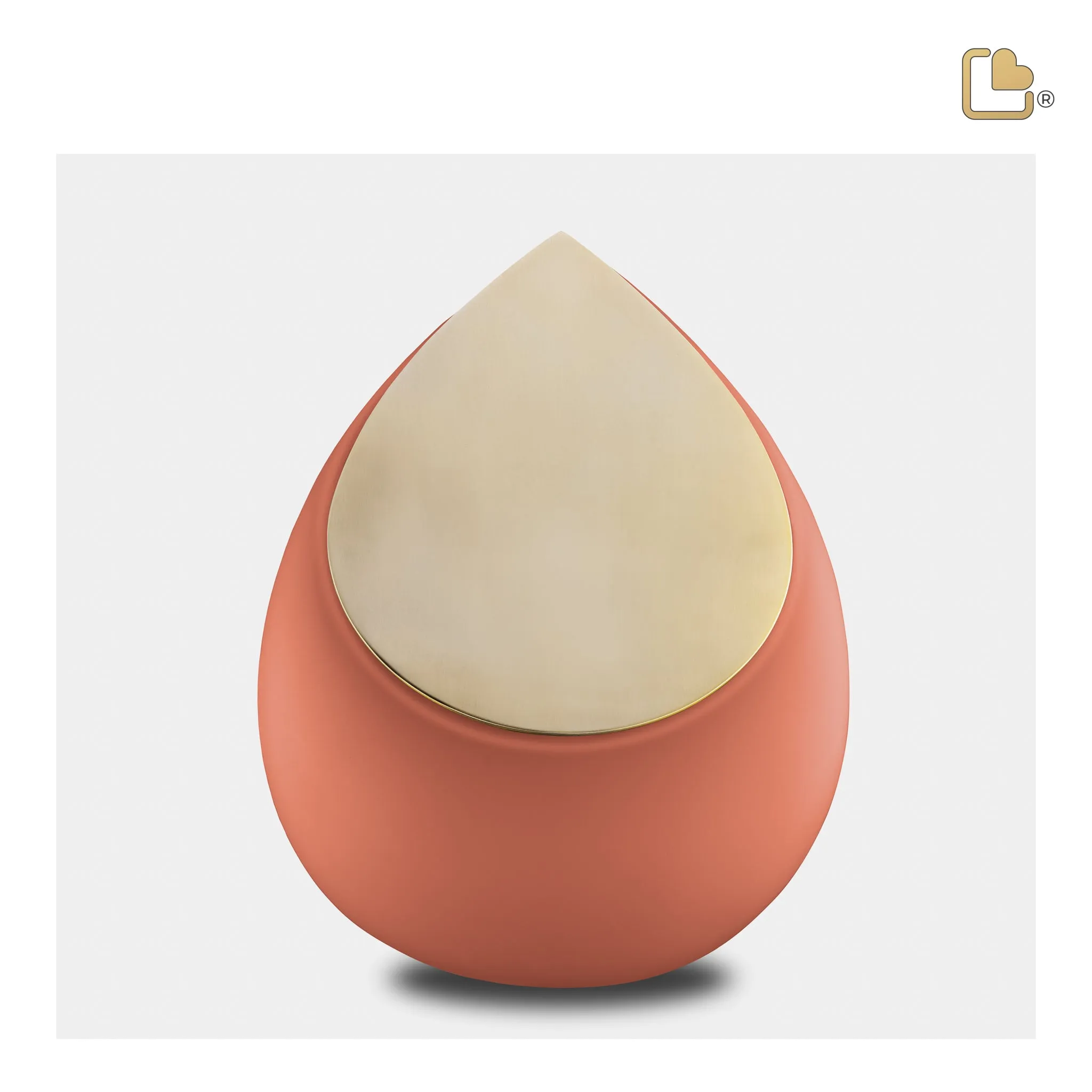 Drop Medium Urn Terracotta & Brushed Gold