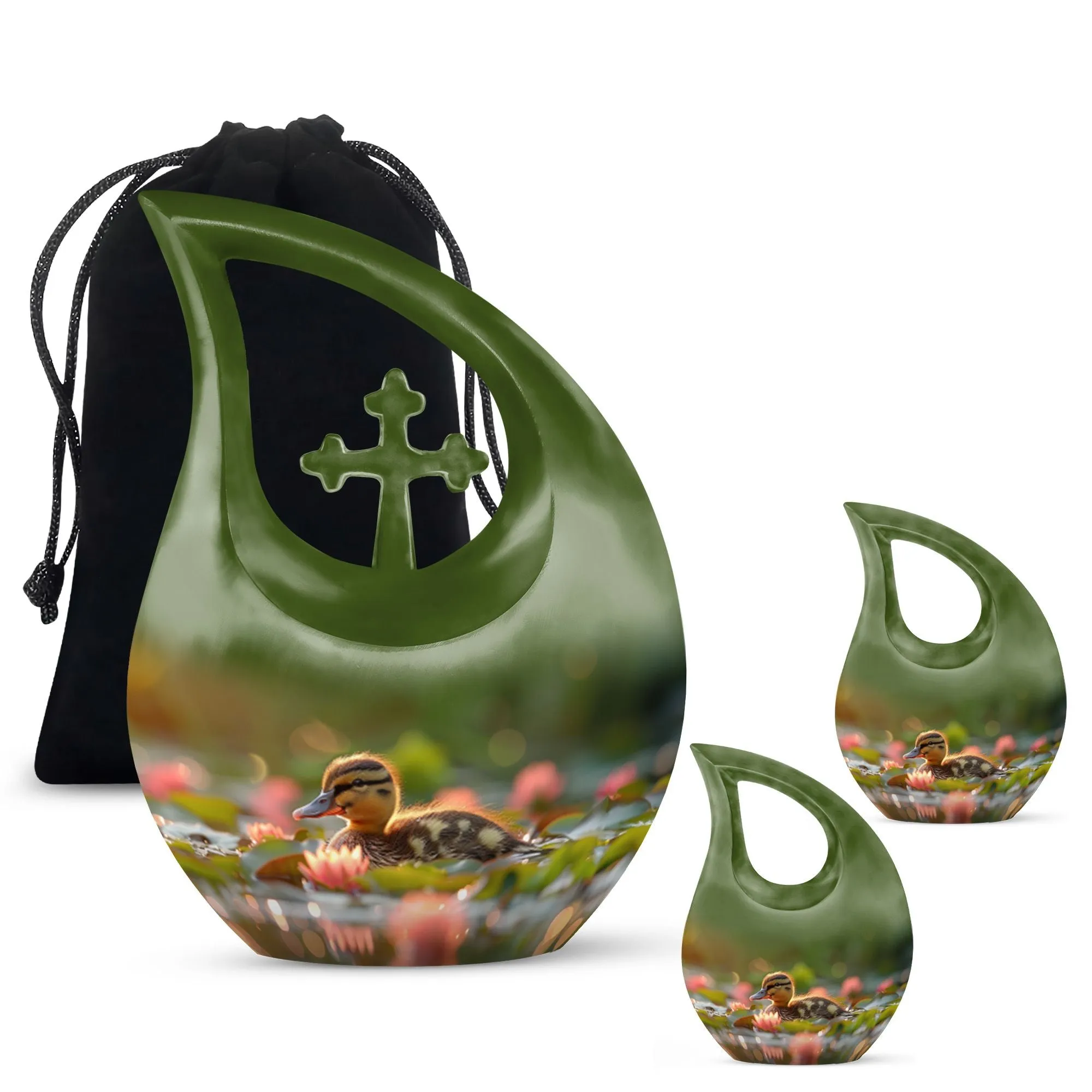 Duckling's Dusk Adventure Urn  For Human Ashes