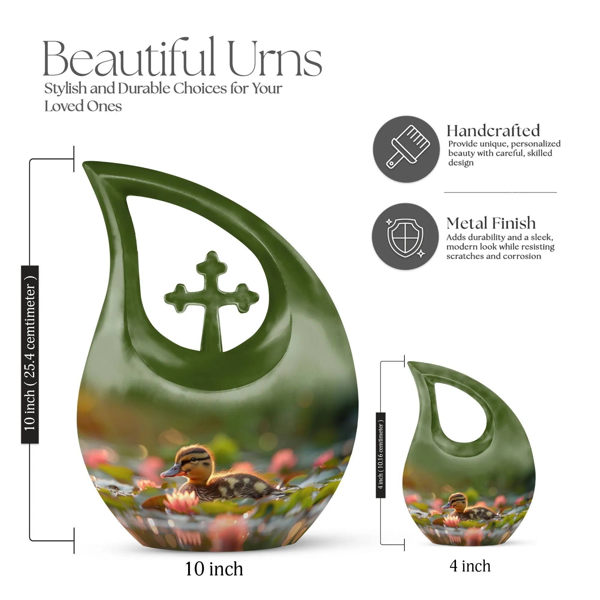 Duckling's Dusk Adventure Urn  For Human Ashes