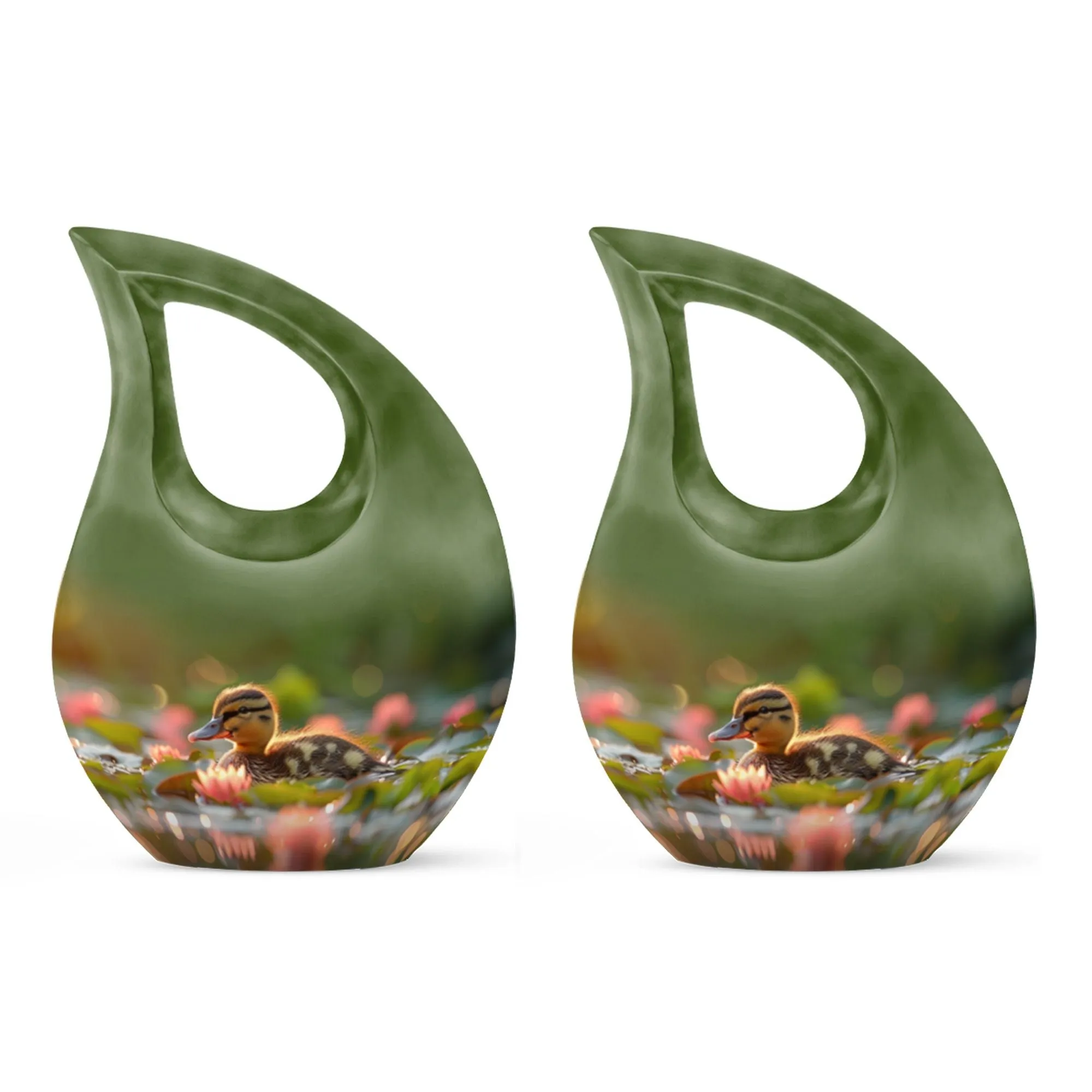 Duckling's Dusk Adventure Urn  For Human Ashes
