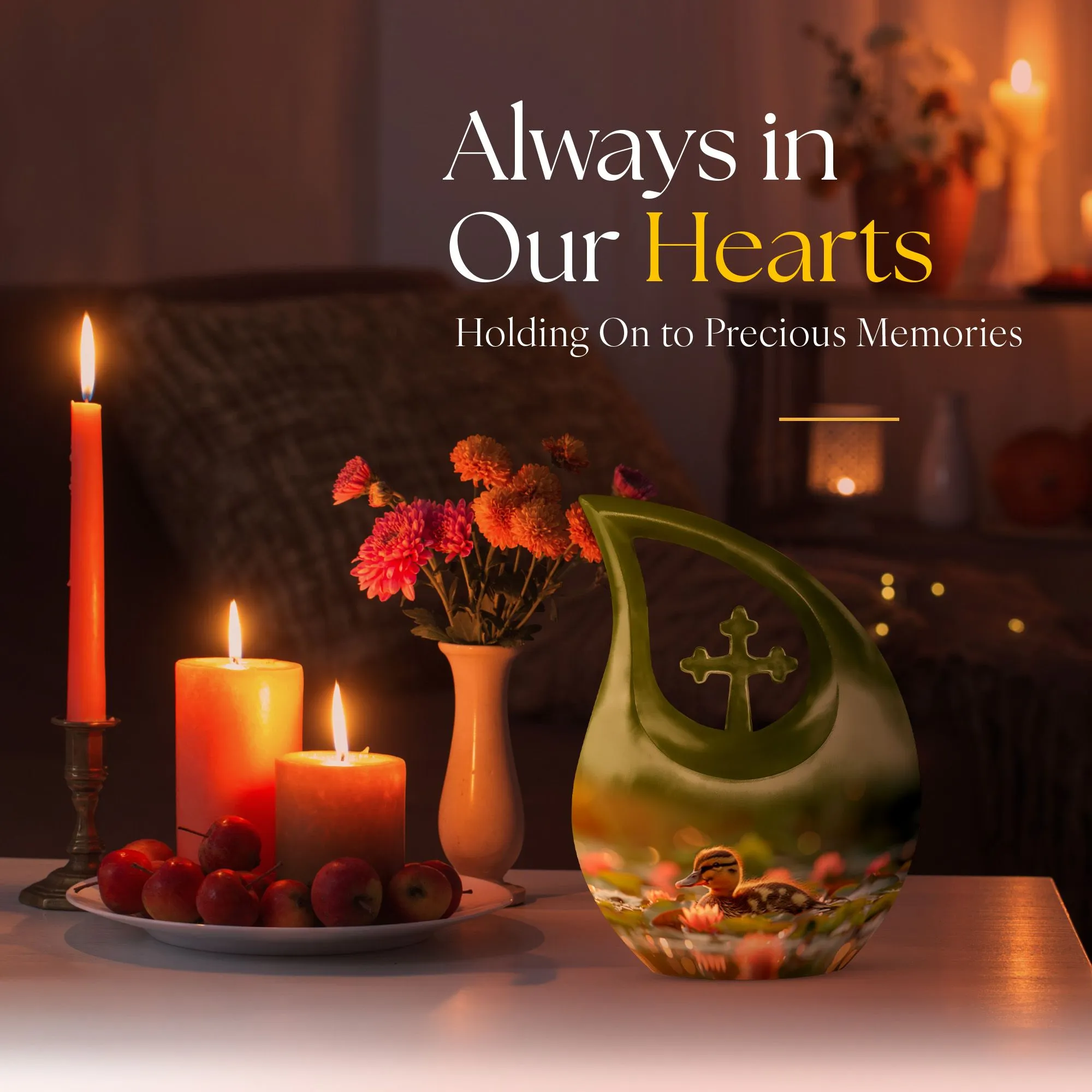 Duckling's Dusk Adventure Urn  For Human Ashes