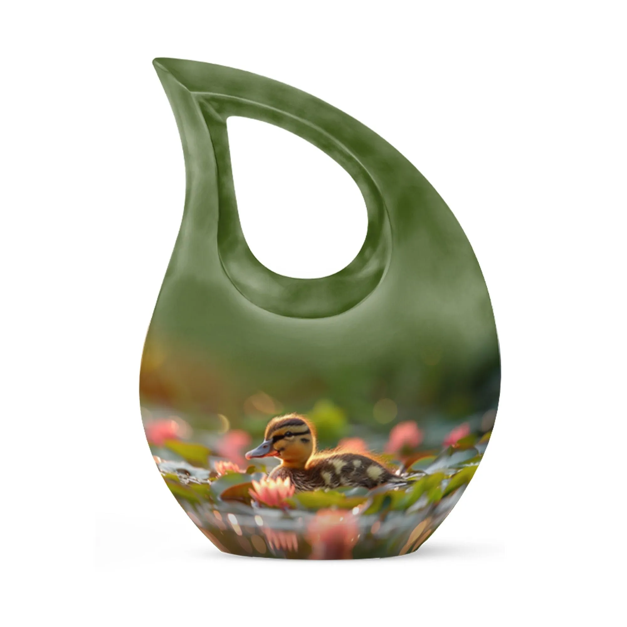 Duckling's Dusk Adventure Urn  For Human Ashes