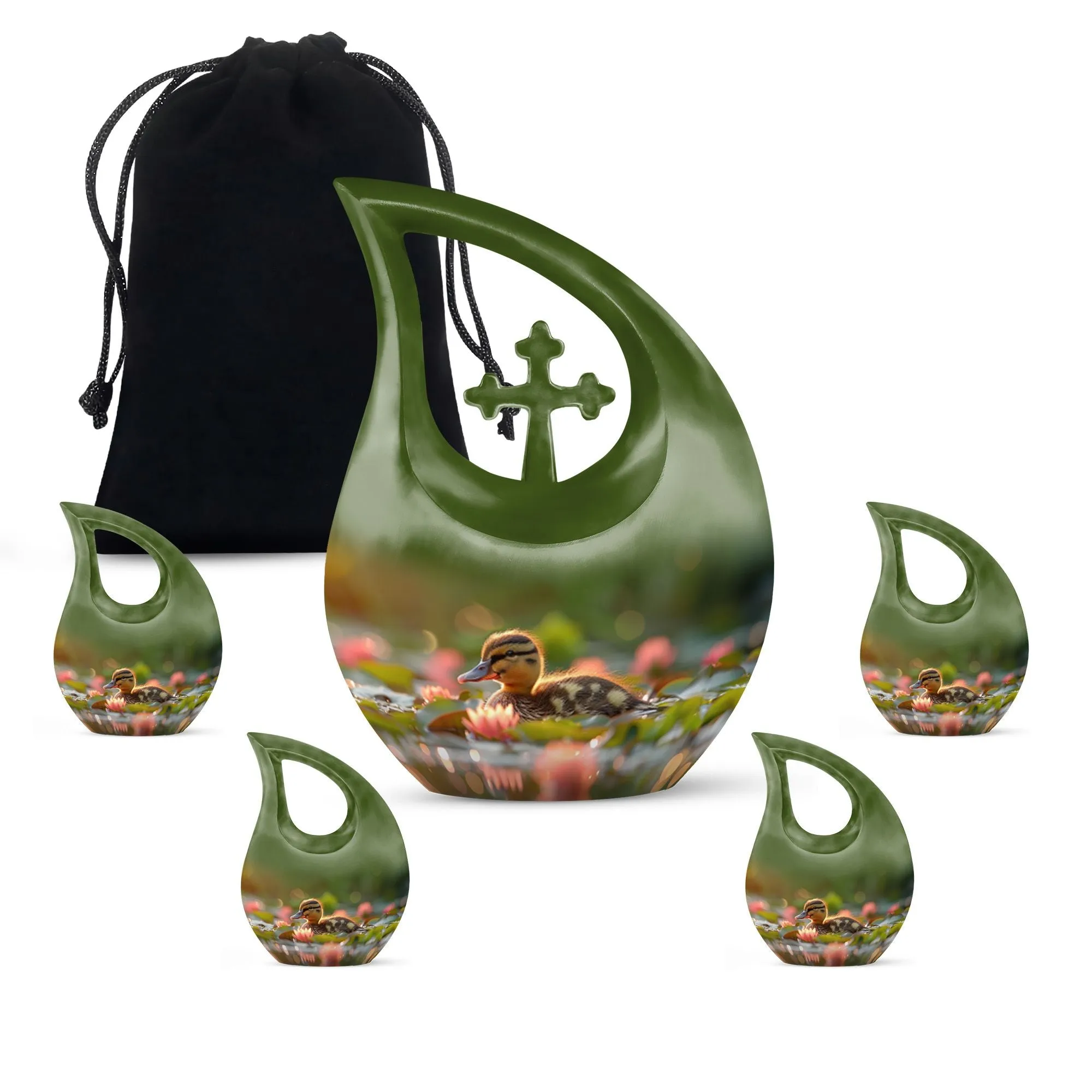 Duckling's Dusk Adventure Urn  For Human Ashes