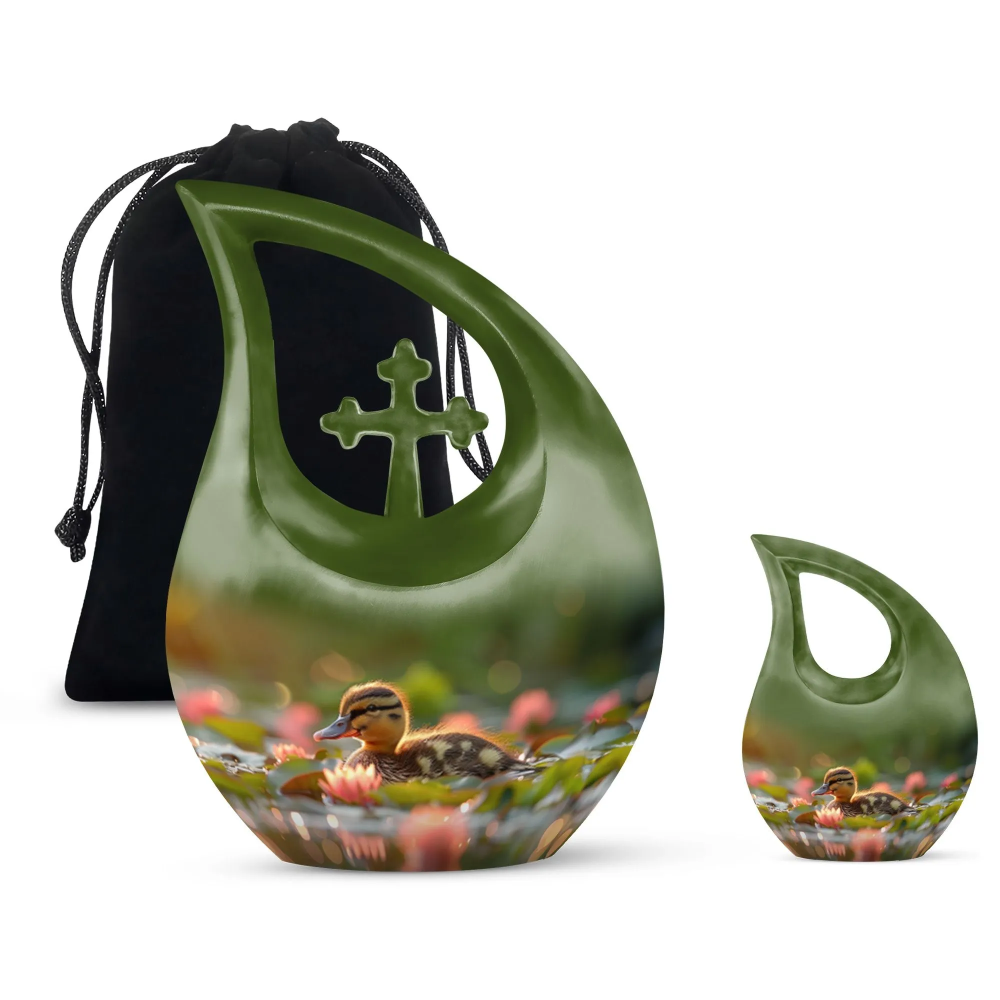 Duckling's Dusk Adventure Urn  For Human Ashes