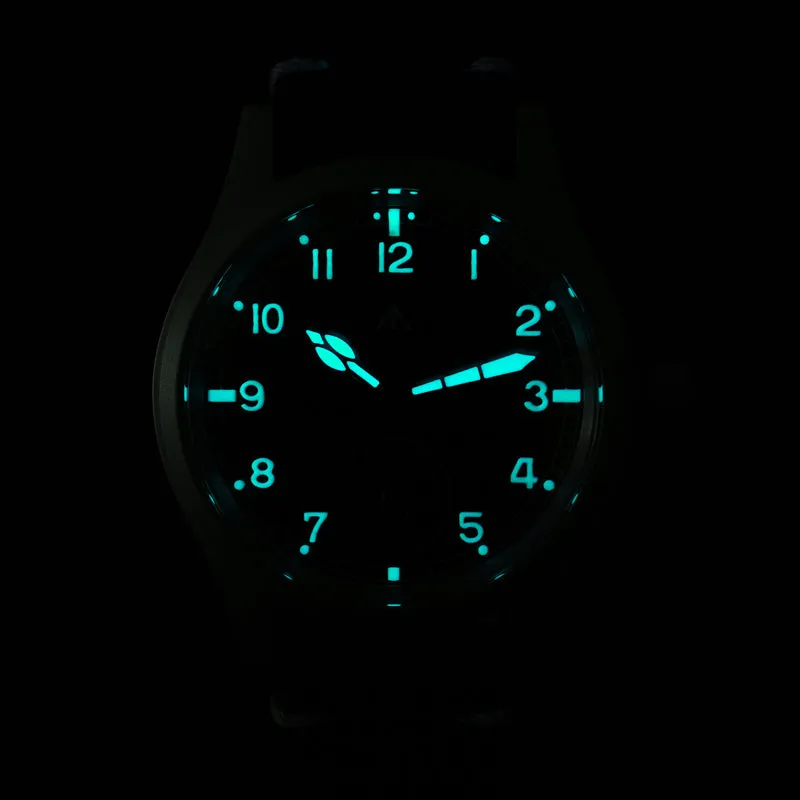 ★Early Bird★Militado Brown 36mm D12 Sapphire Crystal Field Watch
