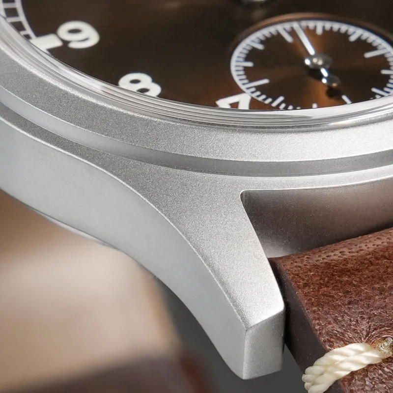 ★Early Bird★Militado Brown 36mm D12 Sapphire Crystal Field Watch