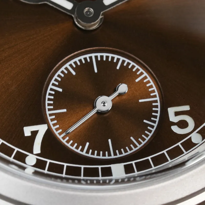 ★Early Bird★Militado Brown 36mm D12 Sapphire Crystal Field Watch