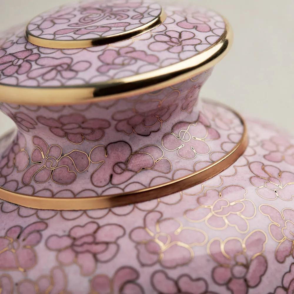 Essence Cloisonne Rose Cremation Urn In Large