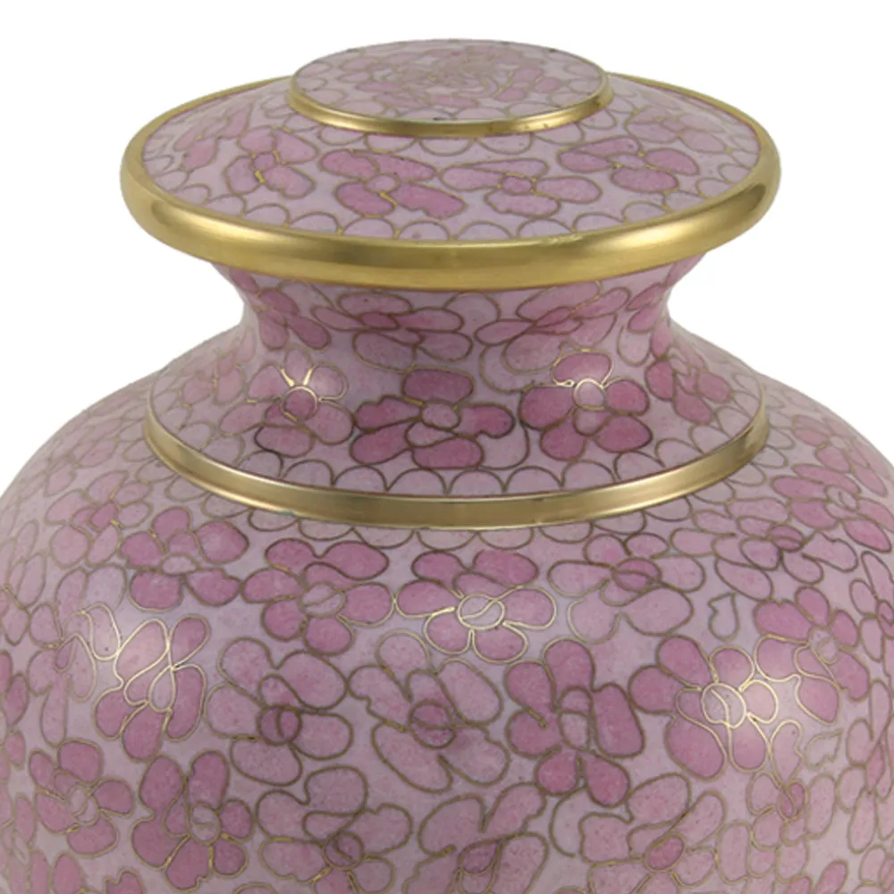 Essence Cloisonne Rose Cremation Urn In Large