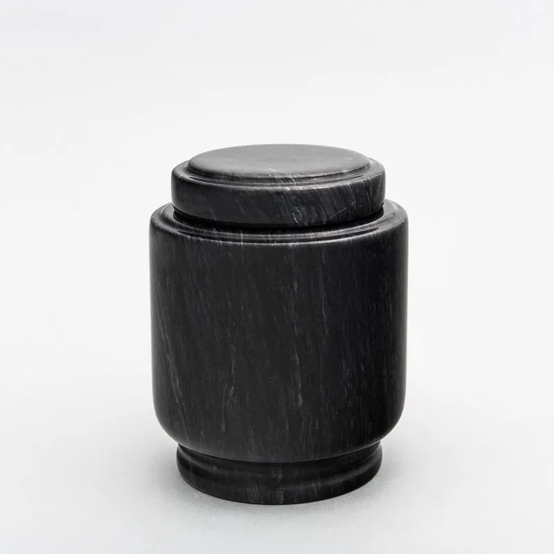Estate II Youth/Sharing Natural Marble Cremation Urn in Black