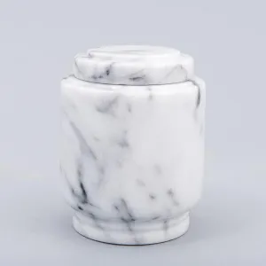 Estate II Youth/Sharing Natural Marble Cremation Urn in White