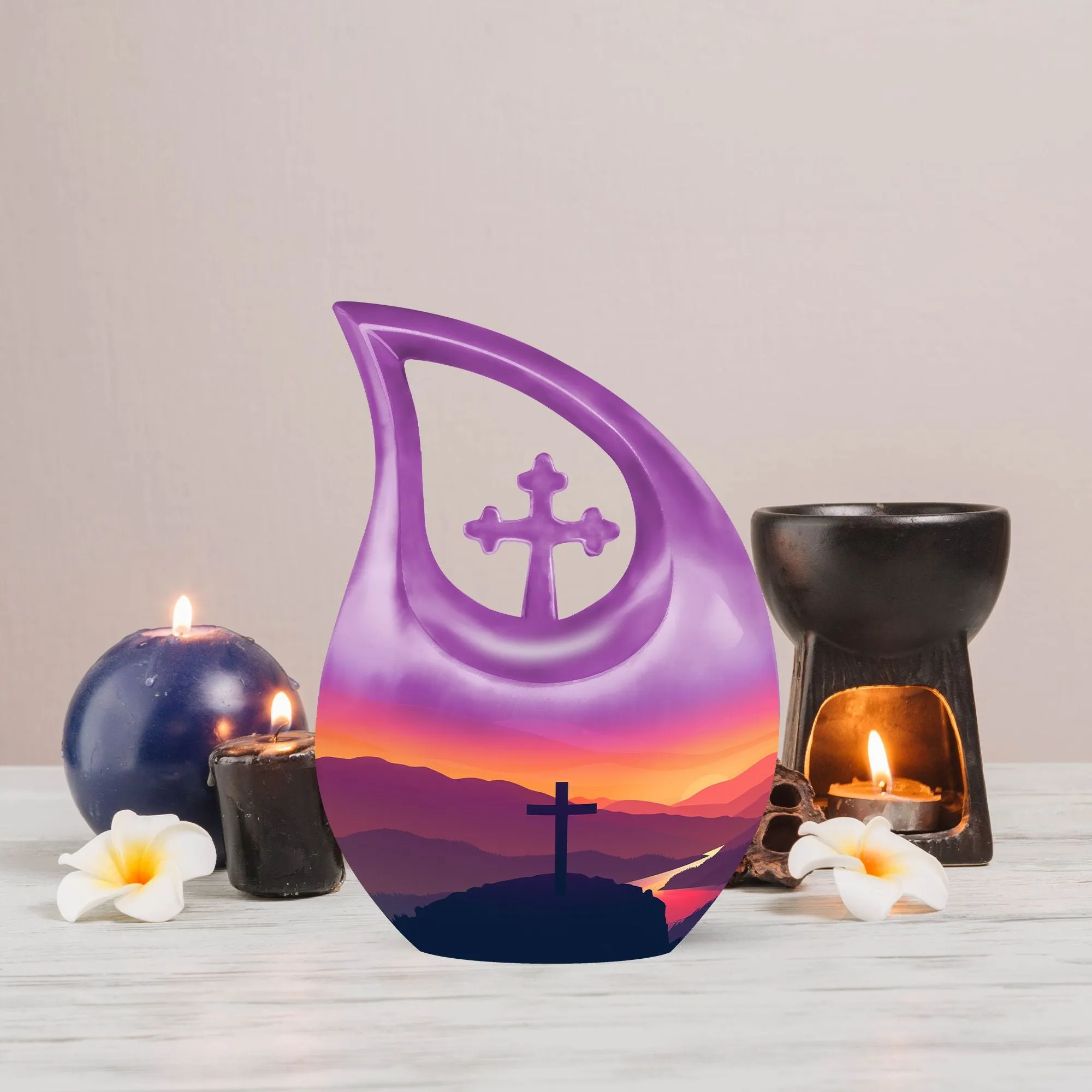 Eternal Tranquility Cross Urn - A Honorable Mini Memorial for Loved Ones
