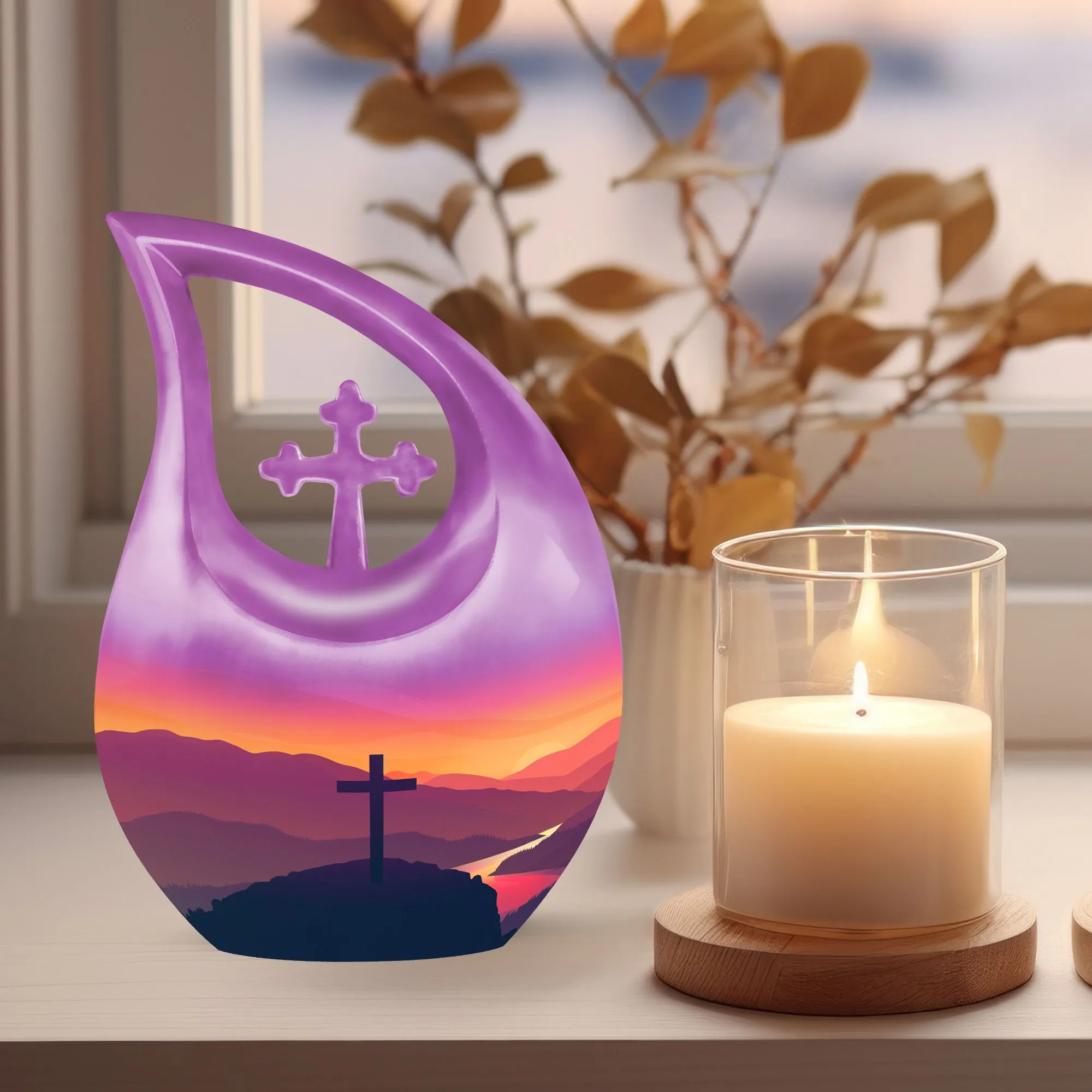 Eternal Tranquility Cross Urn - A Honorable Mini Memorial for Loved Ones