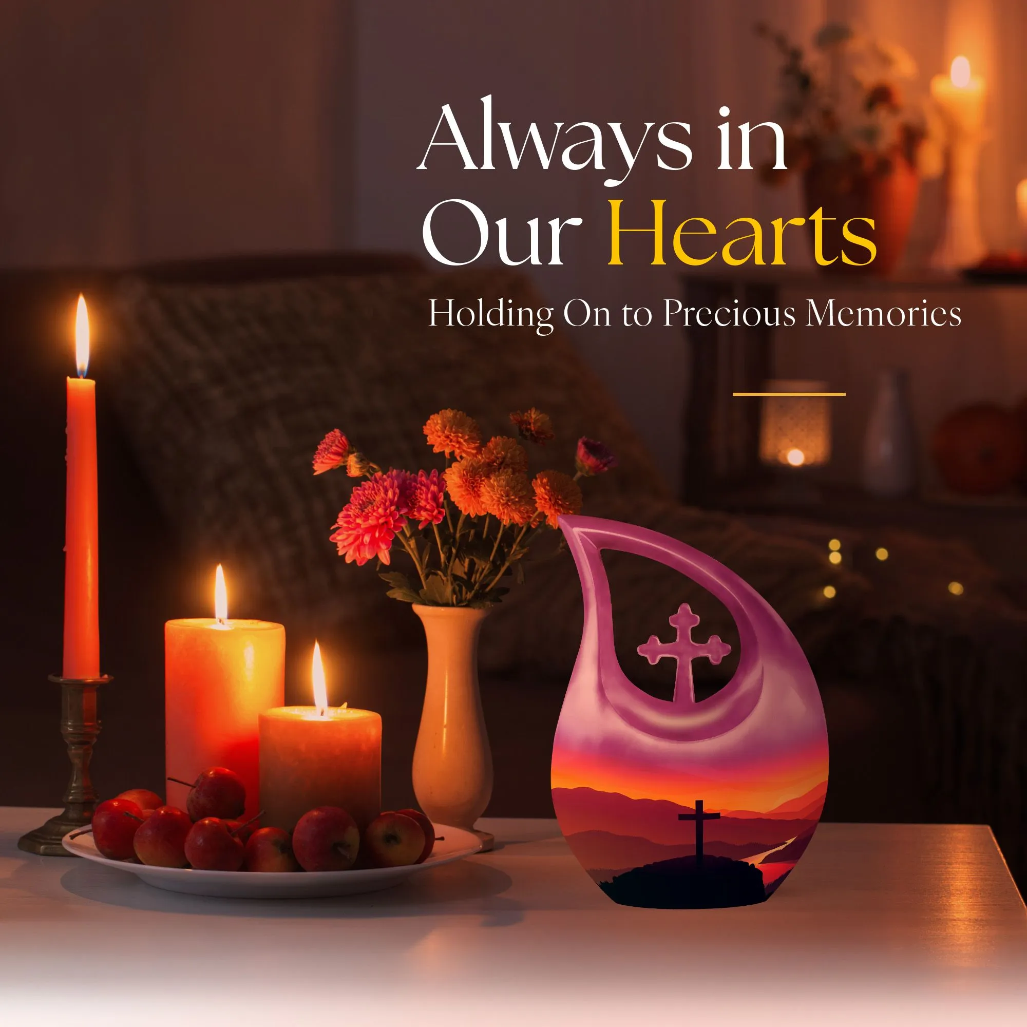 Eternal Tranquility Cross Urn - A Honorable Mini Memorial for Loved Ones