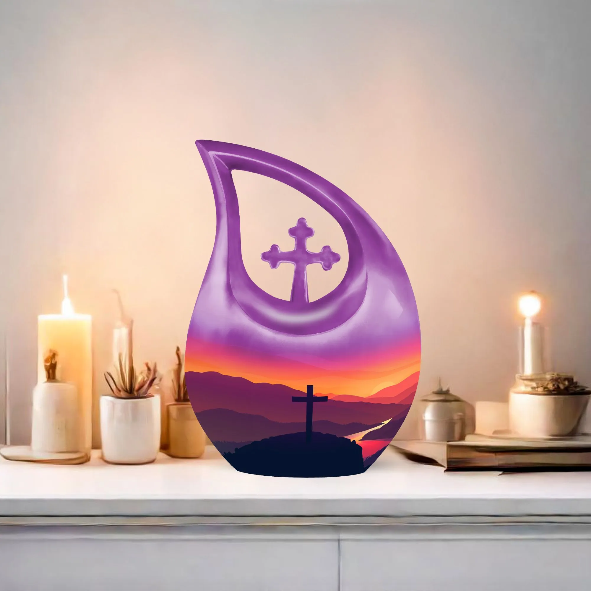 Eternal Tranquility Cross Urn - A Honorable Mini Memorial for Loved Ones