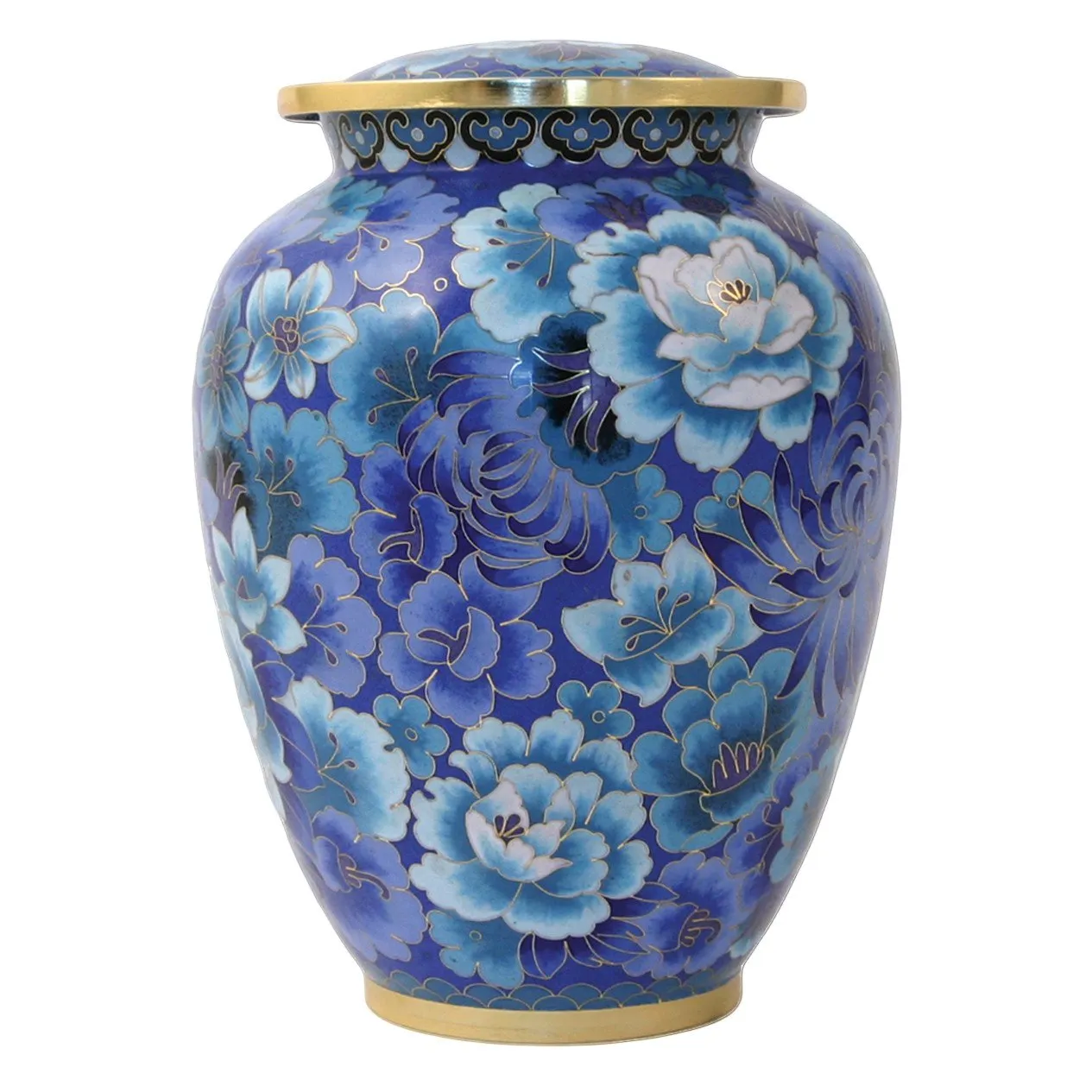 Etienne Autumn Leaves, Cloisonne Cremation Urn