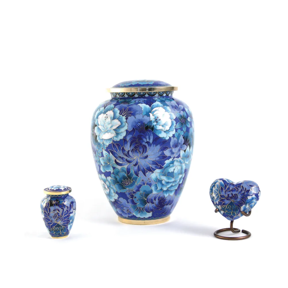 Etienne Autumn Leaves, Cloisonne Cremation Urn