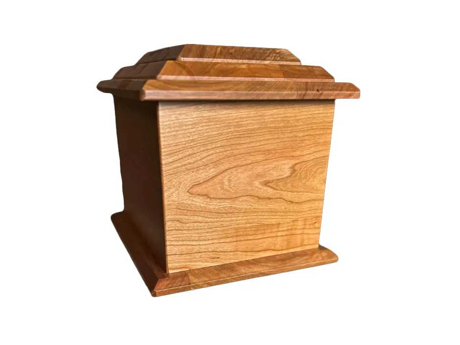 Extra Large Hand-Carved Farm Scene Cherry Urn