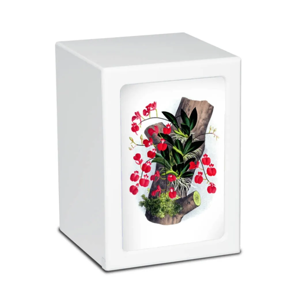 EXTRA LARGE Photo Frame urn PY06 - Cherry -  Red Orchids on Tree Branch