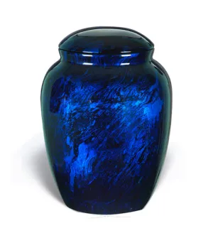 Fiberglass Brilliant Blue Adult Cremation Urn